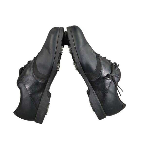 Nike Shoes Mens 11.5 Golf Cleat Saddle Oxford Classic Waverly Last Black Leather - Picture 8 of 13